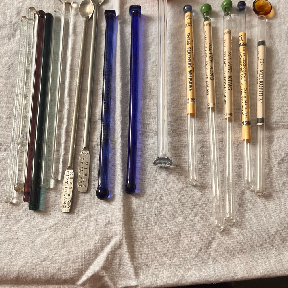 Vintage Glass Stirring Rods Collection